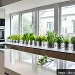 Home 14 지속 가능한 물 관리를 위한 정책 방향 - A modern German household kitchen featuring state-of-the-art water-saving appliances such as an ener...