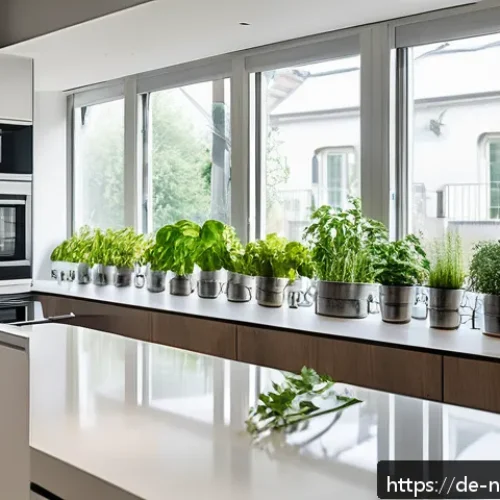 Home 26 지속 가능한 물 관리를 위한 정책 방향 - A modern German household kitchen featuring state-of-the-art water-saving appliances such as an ener...