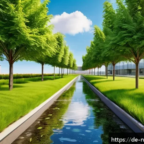 Home 12 물 관리에서의 혁신적인 접근 사례 - A modern urban park in Germany equipped with automated smart irrigation systems using soil moisture ...