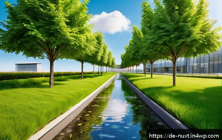물 관리에서의 혁신적인 접근 사례 - A modern urban park in Germany equipped with automated smart irrigation systems using soil moisture ...